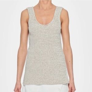 TIBI Beige Knit Tech Tweedy Sweater Tank $395 Size M
Like New